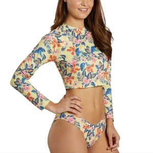 NWOT Jolyn 'Moana' cropped rashguard top size S, Catalina Island